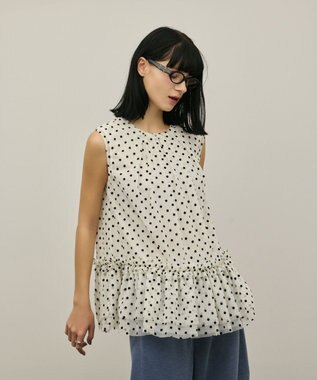 GRACE CONTINENTAL チュールティアードブラウス キナリ