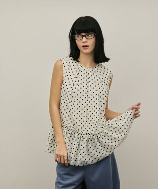 GRACE CONTINENTAL チュールティアードブラウス キナリ