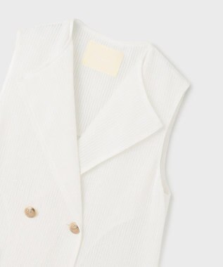 GRACE CONTINENTAL カラミロングジレ ホワイト