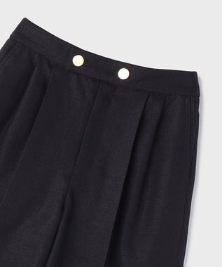 GRACE CONTINENTAL リネンタッチハーフパンツ ネイビー