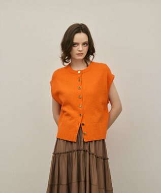 GRACE CONTINENTAL ブークレニットベスト オレンジ