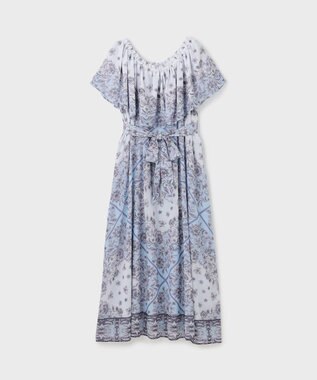 GRACE CONTINENTAL マルチWAYシフォンワンピース ブルー