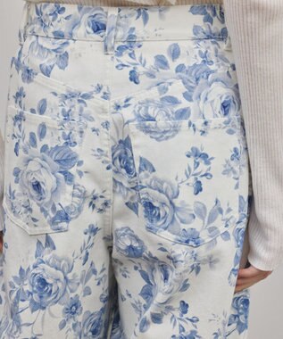 GRACE CONTINENTAL サイド切替バレルパンツ サックス