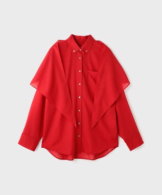 GRACE CONTINENTAL ストール付シャツ レッド