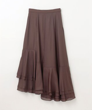 GRACE CONTINENTAL イレギュラーヘムスカート ブラウン