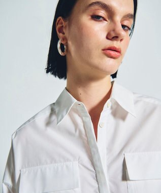 GRACE CONTINENTAL バックコンシャスシャツ ホワイト