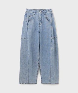 GRACE CONTINENTAL エッグラインデニムパンツ ブルー