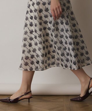 GRACE CONTINENTAL ドローイングプリントワンピース キナリ