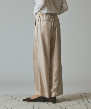 GRACE CONTINENTAL シルクツイルイージーパンツ ベージュ