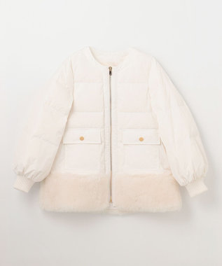 GRACE CONTINENTAL ボアコンビダウンジャケット キナリ