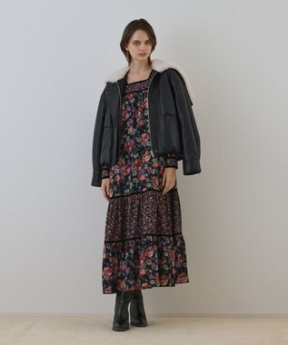 GRACE CONTINENTAL ボタニカルティアードワンピース