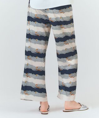 GRACE CONTINENTAL ロープボーダーパンツ ネイビー