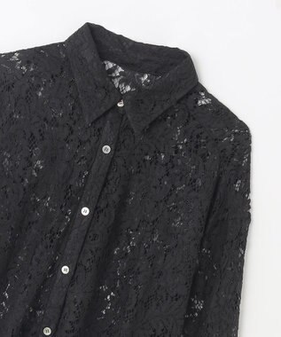 GRACE CONTINENTAL コードレースオーバーシャツ ブラック