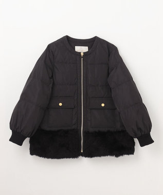 GRACE CONTINENTAL ボアコンビダウンジャケット ブラック