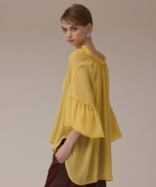 GRACE CONTINENTAL ボリュームカフタントップ イエロー