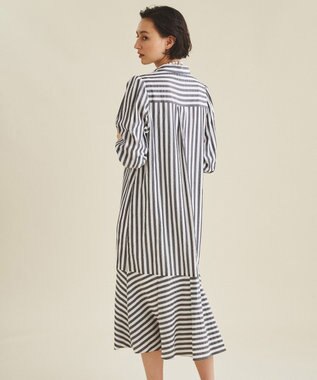 グレースコンチネンタル ラメボーダー切替ワンピース　36 マルチボーダージャガードワンピース / GRACE CONTINENTAL