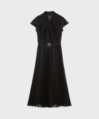 GRACE CONTINENTAL ボウタイプリーツドレス ブラック