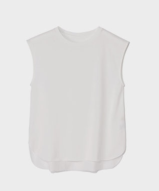 GRACE CONTINENTAL バックロゴ刺繍ノースリーブ ホワイト