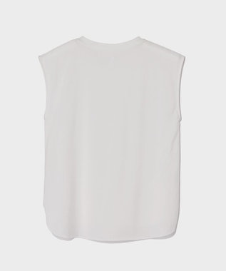 GRACE CONTINENTAL バックロゴ刺繍ノースリーブ ホワイト