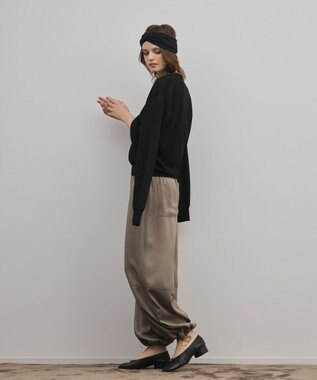 GRACE CONTINENTAL レイヤードニットトップ ブラック