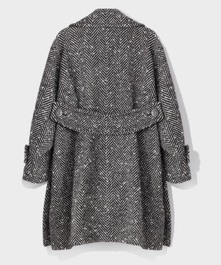 GRACE CONTINENTAL ヘリンボーンネップコート ブラック