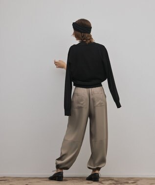 GRACE CONTINENTAL レイヤードニットトップ ブラック