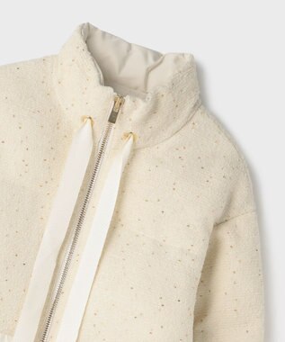 GRACE CONTINENTAL ツイードコンビパフィーブルゾン キナリ