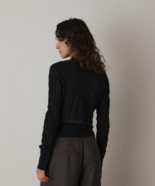 GRACE CONTINENTAL モノグラムニットカーディガン ブラック