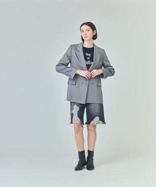 GRACE CONTINENTAL サイドベンツジャケット グレー