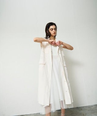 GRACE CONTINENTAL ミリタリーロングジレ キナリ