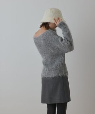 GRACE CONTINENTAL オーバーニットトップ グレー