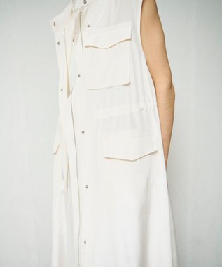 GRACE CONTINENTAL ミリタリーロングジレ キナリ