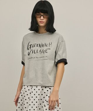 GRACE CONTINENTAL レイヤードロゴＴシャツ グレー