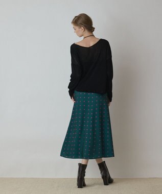 GRACE CONTINENTAL フロッキーオーバーカットトップ ブラック