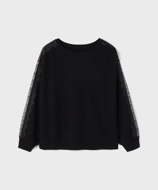 GRACE CONTINENTAL レーススリーブトップ ブラック