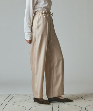 GRACE CONTINENTAL シルクツイルイージーパンツ ベージュ