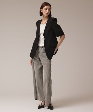 GRACE CONTINENTAL パフスリーブジャケット ブラック