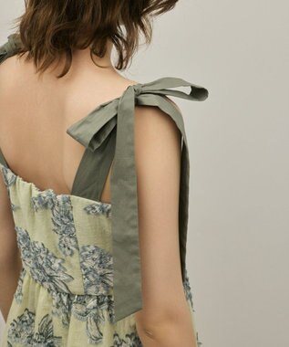 GRACE CONTINENTAL シアージャガードティアードワンピース イエロー