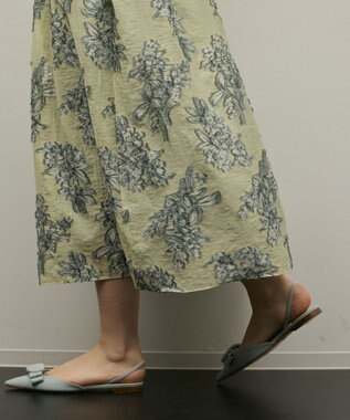 GRACE CONTINENTAL シアージャガードティアードワンピース イエロー