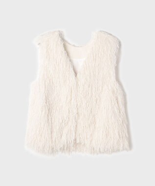 GRACE CONTINENTAL フリンジベスト ホワイト