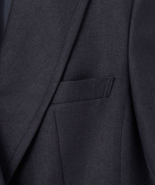 GRACE CONTINENTAL リネンタッチハーフスリーブジャケット ネイビー