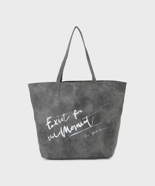 GRACE CONTINENTAL ロゴレザートート チャコール