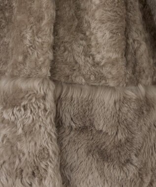 GRACE CONTINENTAL ムートンポンチョコート グレー