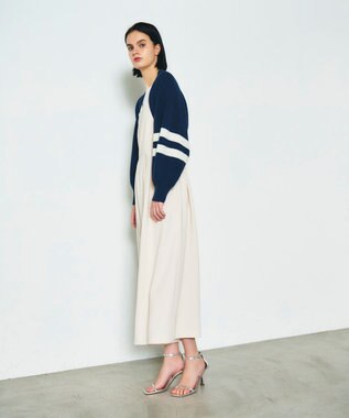 GRACE CONTINENTAL 畦ショートニットカーディガン ネイビー