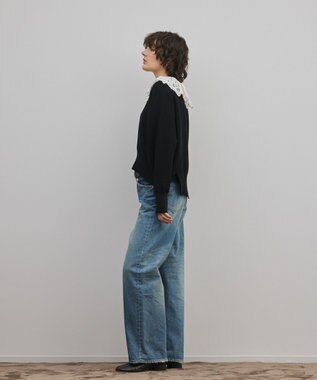 GRACE CONTINENTAL ワイドストレートデニムパンツ インディゴ