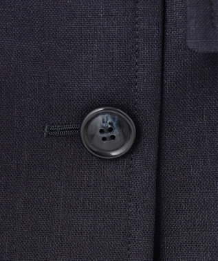 GRACE CONTINENTAL リネンタッチハーフスリーブジャケット ネイビー