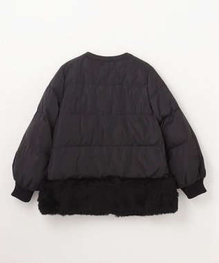 GRACE CONTINENTAL ボアコンビダウンジャケット ブラック