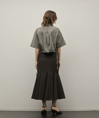 GRACE CONTINENTAL チェックマーメイドスカート ブラウン