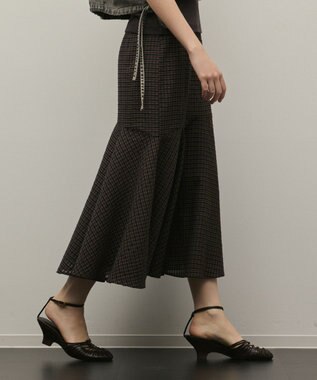 GRACE CONTINENTAL チェックマーメイドスカート ブラウン