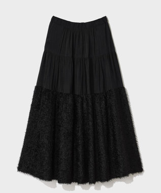 GRACE CONTINENTAL フェザージャガードコンビスカート ブラック